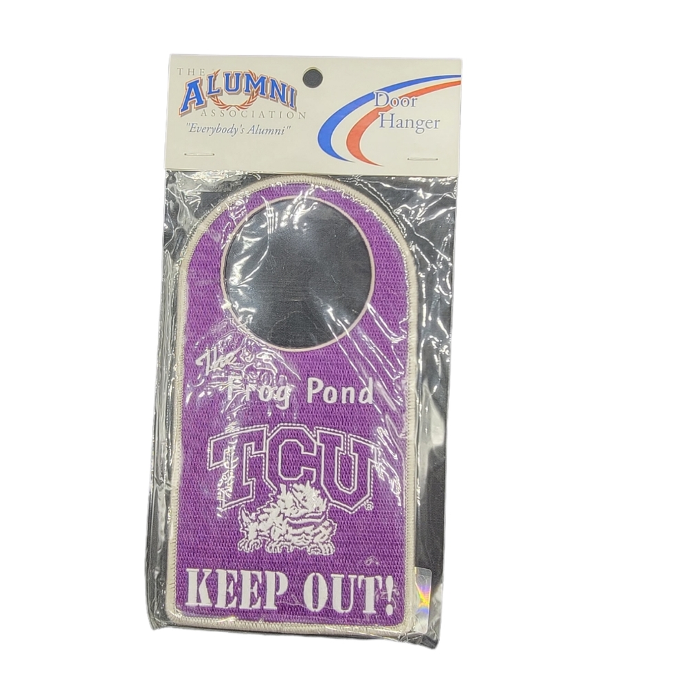 TCU Hanger Keep Out Room Dorm College Sewn Alumni